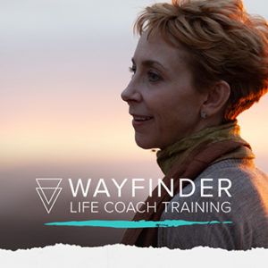 close up of Martha Beck's profile with text that says Wayfinder Life Coach Training