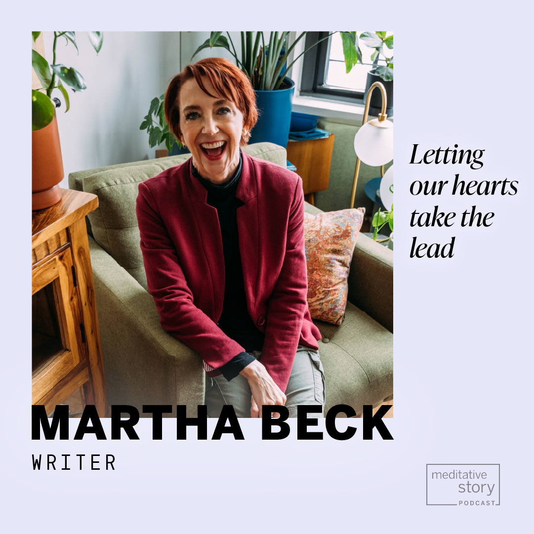 Martha smiling with the words Letting our hearts take the lead.