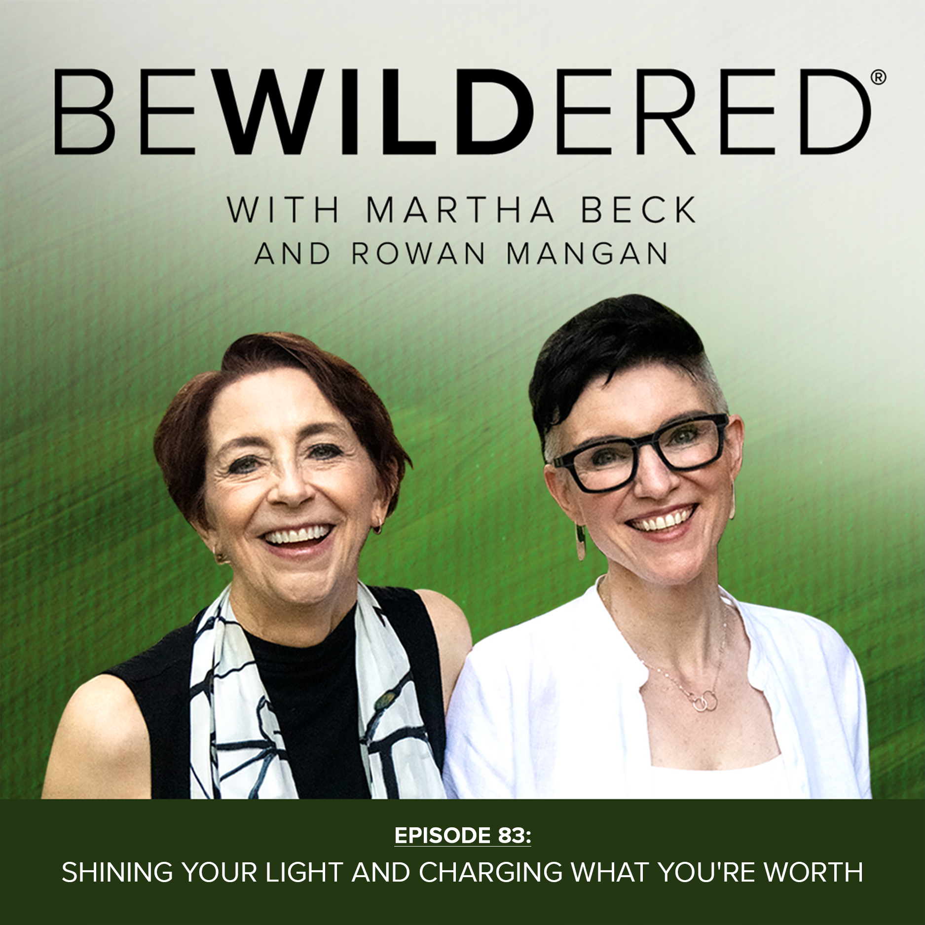 Image for Episode #83 Shining Your Light and Charging What You’re Worth for the Bewildered Podcast with Martha Beck and Rowan Mangan