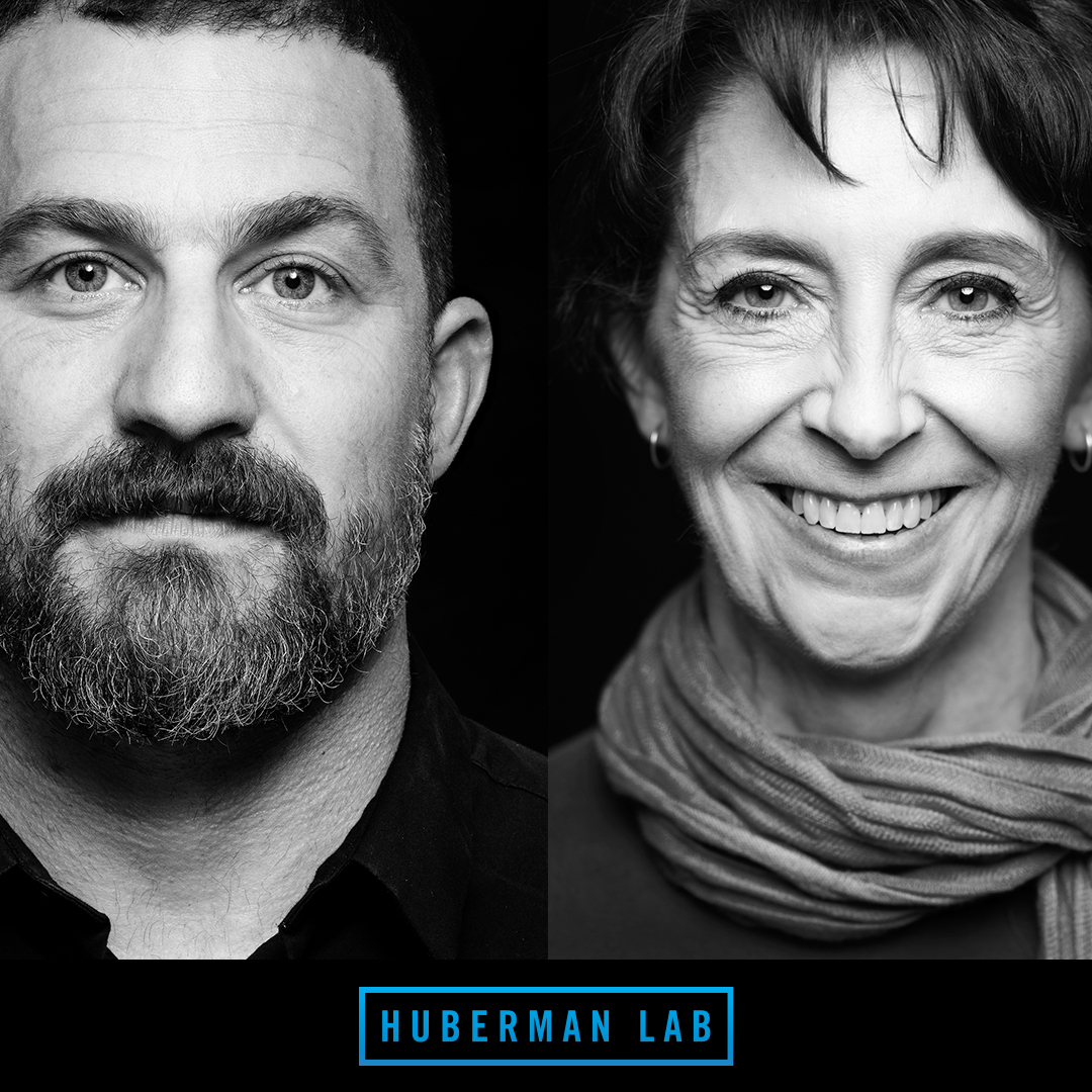 Andrew Huberman and Martha Beck on an image for The Huberman Lab Podcast